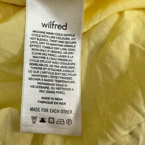 Wilfred Sidonie Tiered Babydoll Dress Flowy Dainty Feminine Summer Yellow Small - Picture 13 of 14